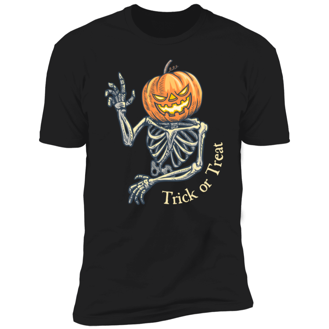 Unisex Pumpkin Head Premium Short Sleeve T-Shirt