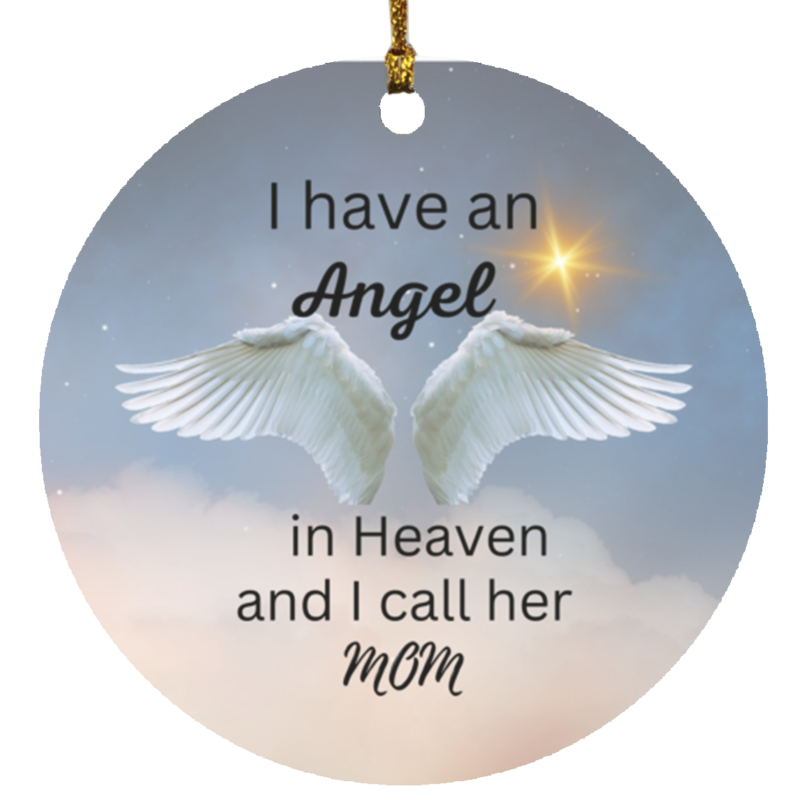 Memorial Christmas Mom Circle Ornament