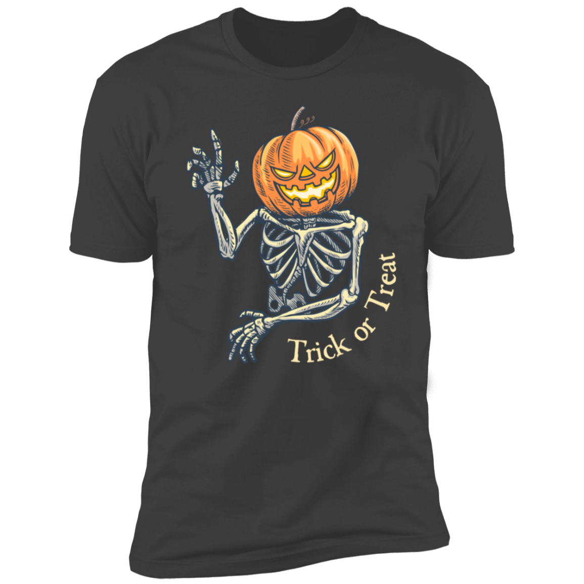 Unisex Pumpkin Head Premium Short Sleeve T-Shirt