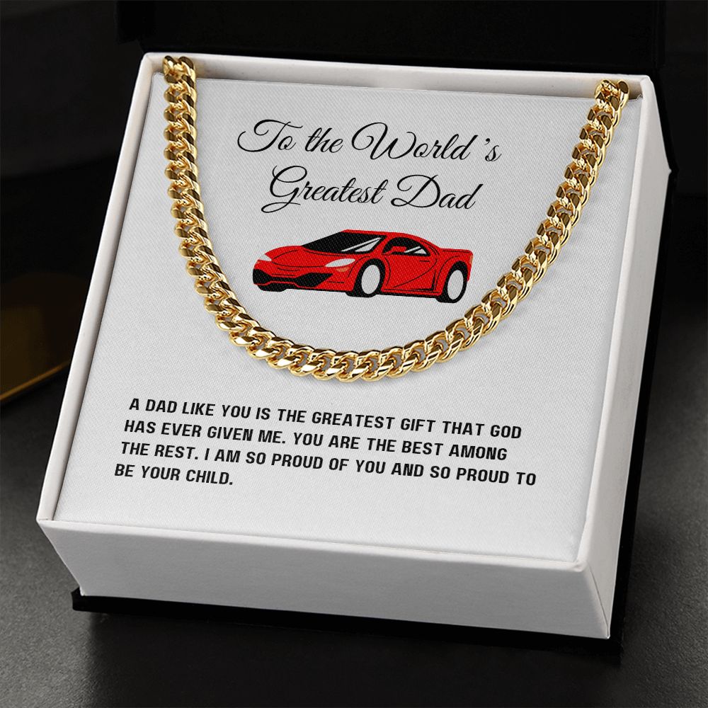 Cuban Chain Link Necklace for Dad