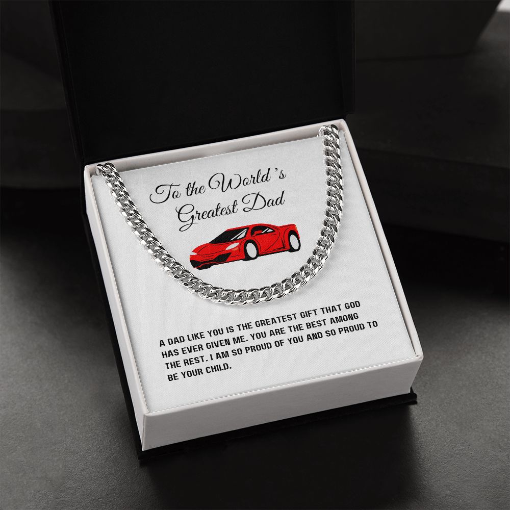 Cuban Chain Link Necklace for Dad