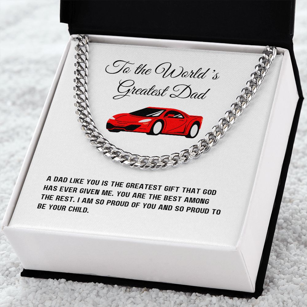 Cuban Chain Link Necklace for Dad