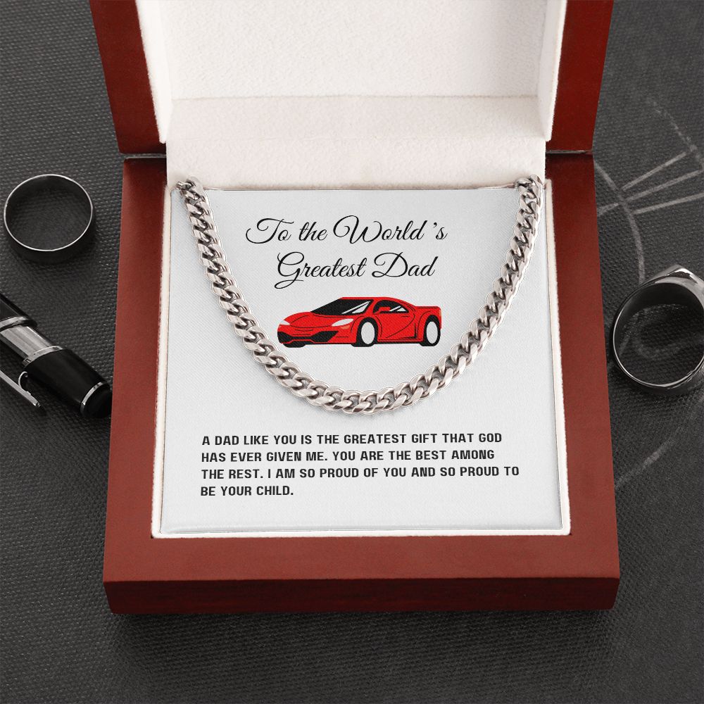 Cuban Chain Link Necklace for Dad