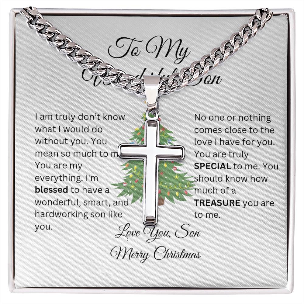 Silver Christmas Cross for Men