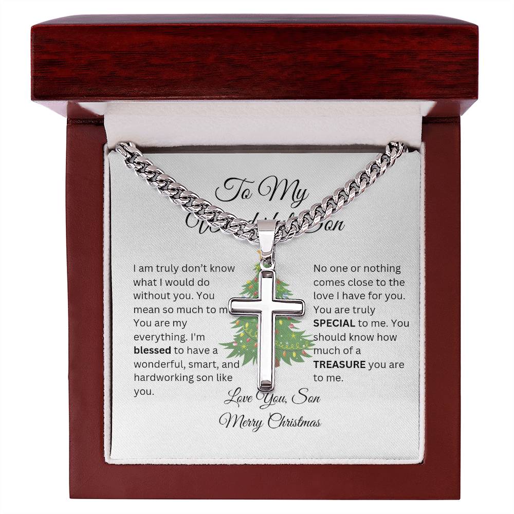 Silver Christmas Cross for Men