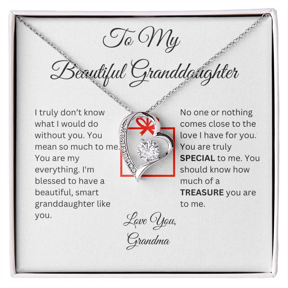 Christmas Forever Love Necklace for Granddaughter