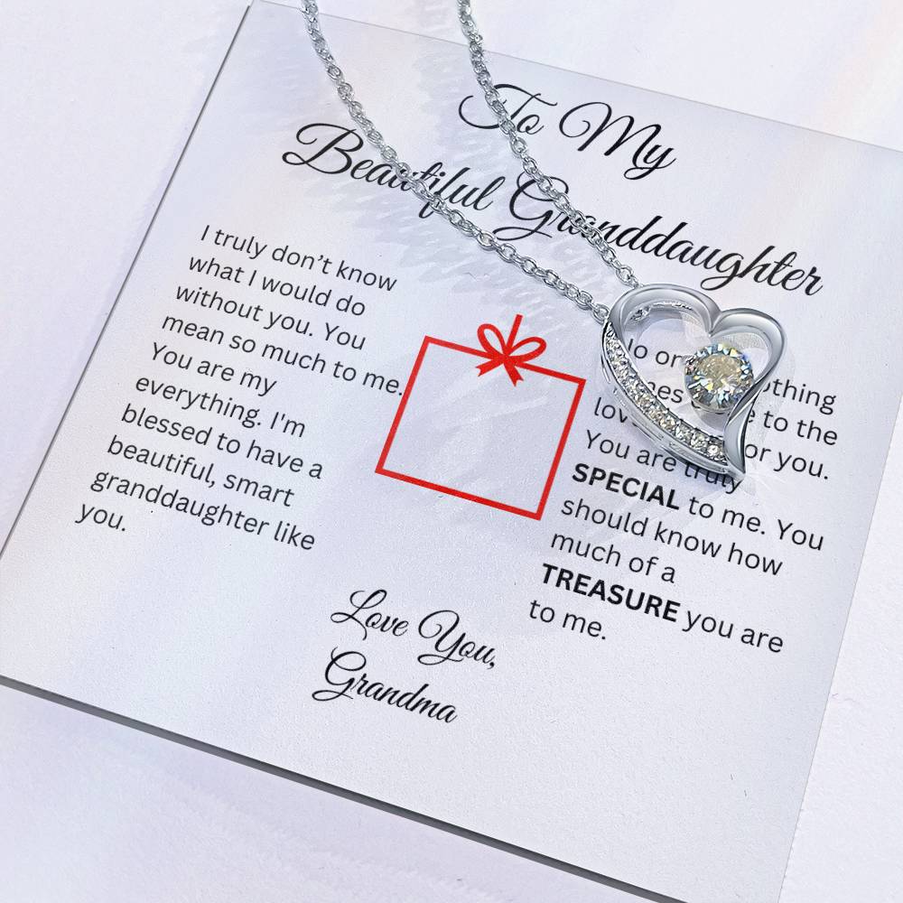 Christmas Forever Love Necklace for Granddaughter