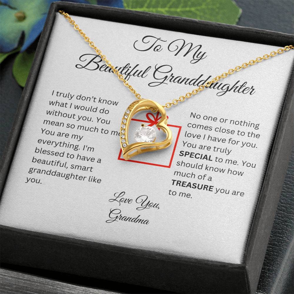 Christmas Forever Love Necklace for Granddaughter