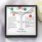 Granddaughter Stainless Cross Necklace for Christmas
