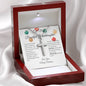 Granddaughter Stainless Cross Necklace for Christmas