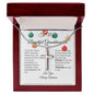 Granddaughter Stainless Cross Necklace for Christmas