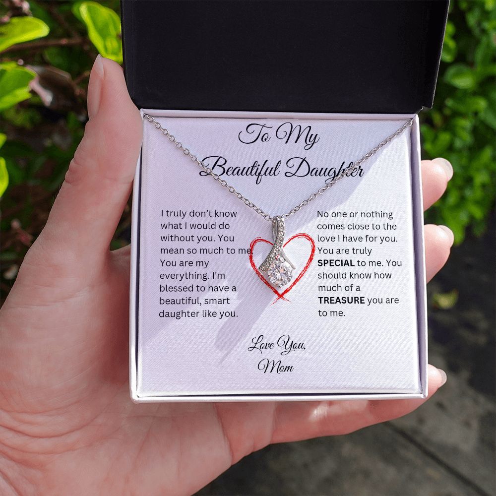 Beauty necklace for Daughter with heartfelt message.