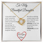 To My Beautiful Daughter - Love Knot Necklace