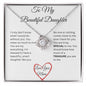 To My Beautiful Daughter - Love Knot Necklace