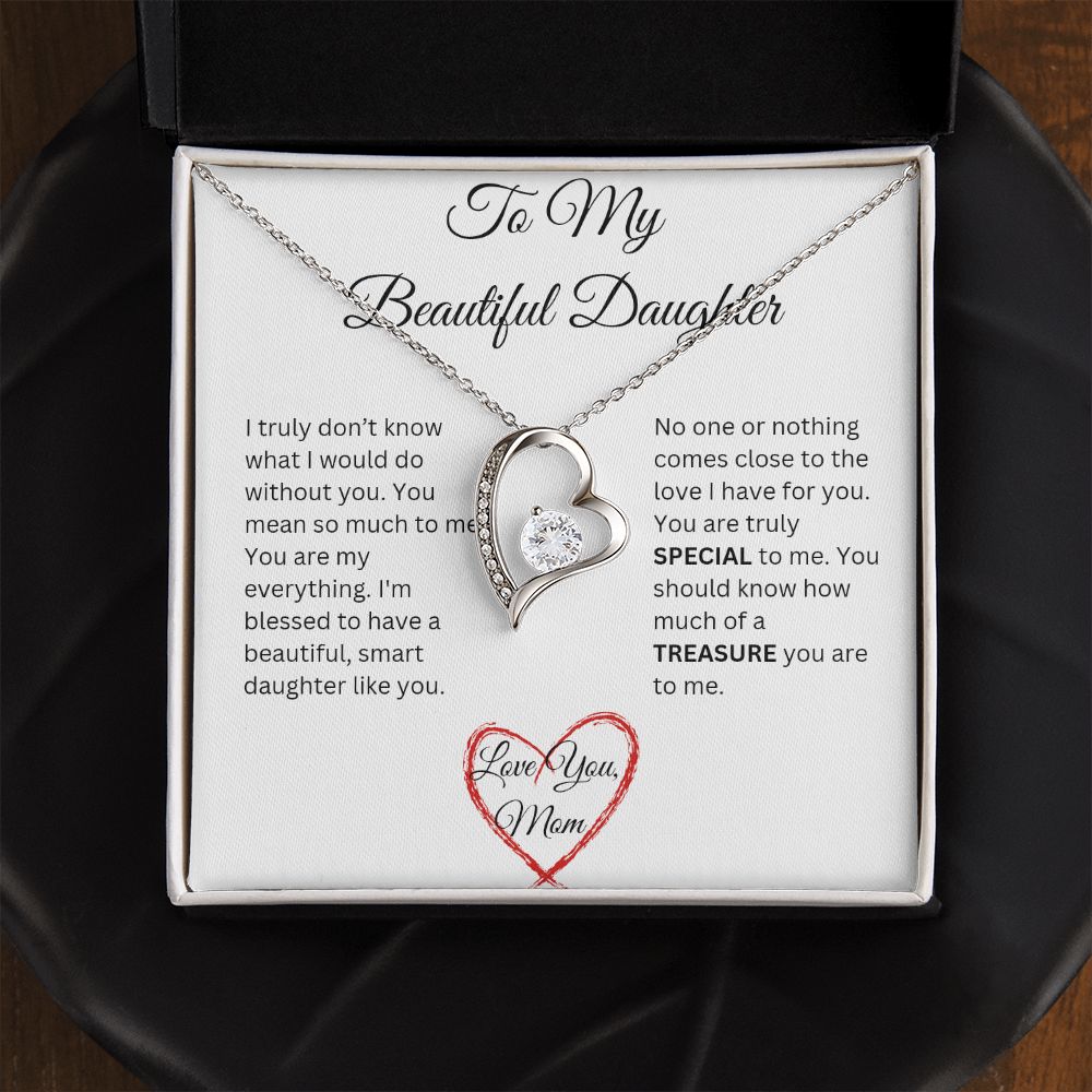 White Gold Beautiful Daughter Necklace
