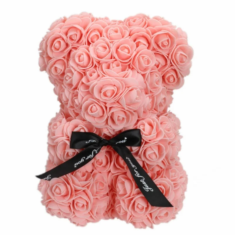 Eternal Rose Bear - Perfect Romantic Gift for Valentine's Day, Weddings, and Christmas