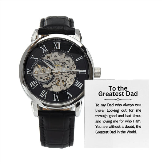 Men's Silver and black faced watch.