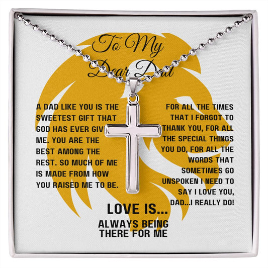 Stainless Cross Necklace for Dad