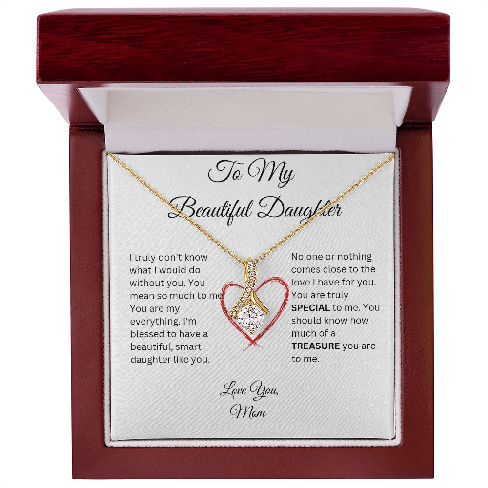 Beauty necklace for Daughter with heartfelt message.