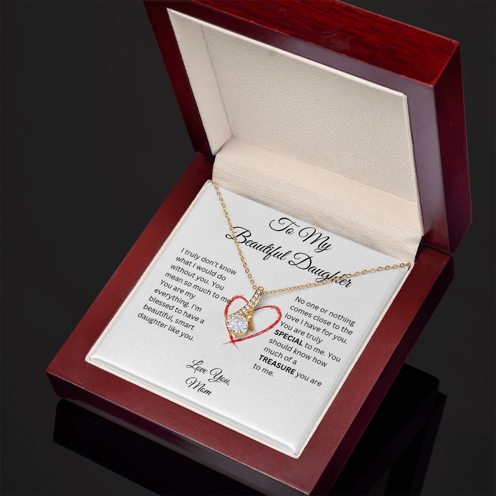 Beauty necklace for Daughter with heartfelt message.
