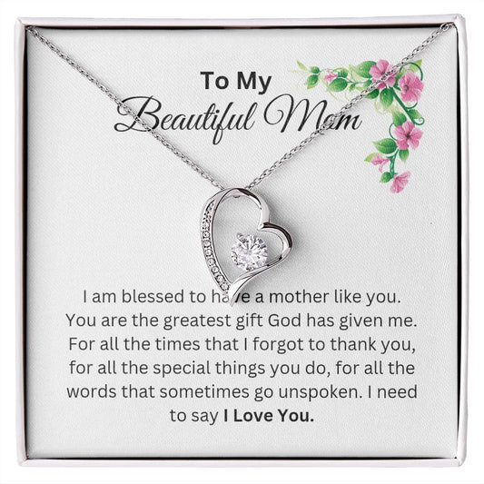 Necklace for Mom - Heart Shaped