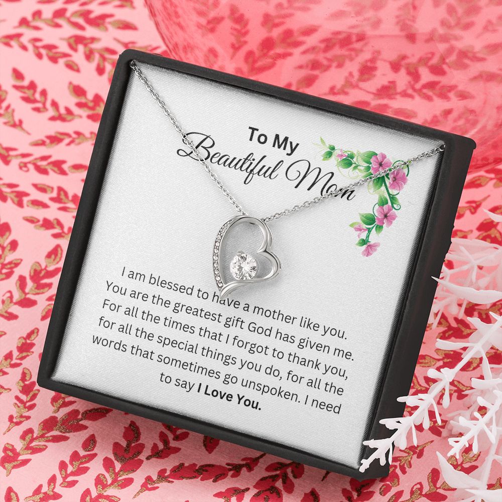 Necklace for Mom - Heart Shaped